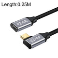 Cable de extensión de transmisión de datos de carga de codo hembra a macho de 10 Gbps USB-C/Tipo-C, 25cm, 50cm, 1m