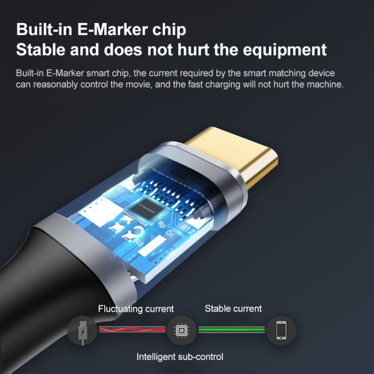 Cable de extensión de transmisión de datos de carga de codo hembra a macho de 10 Gbps USB-C/Tipo-C, 1.5m, 2m, 3m