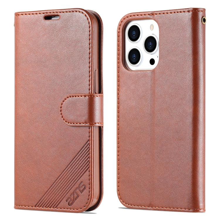 AZNS Estuche de cuero con tapa horizontal con textura de piel de oveja, For iPhone 14, For iPhone 14 Plus, For iPhone 14 Pro, For iPhone 14 Pro Max
