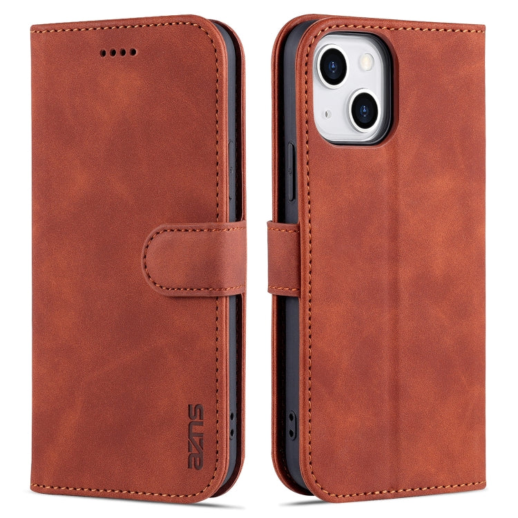 AZNS Skin Feel Calf Texture Funda de cuero con tapa horizontal, For iPhone 14, For iPhone 14 Plus, For iPhone 14 Pro, For iPhone 14 Pro Max