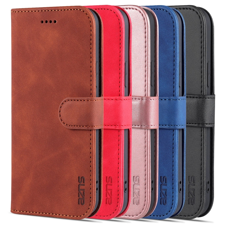 AZNS Skin Feel Calf Texture Funda de cuero con tapa horizontal, For iPhone 14, For iPhone 14 Plus, For iPhone 14 Pro, For iPhone 14 Pro Max