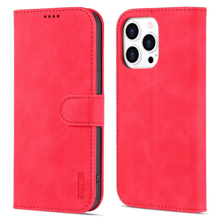 AZNS Skin Feel Calf Texture Funda de cuero con tapa horizontal, For iPhone 14, For iPhone 14 Plus, For iPhone 14 Pro, For iPhone 14 Pro Max