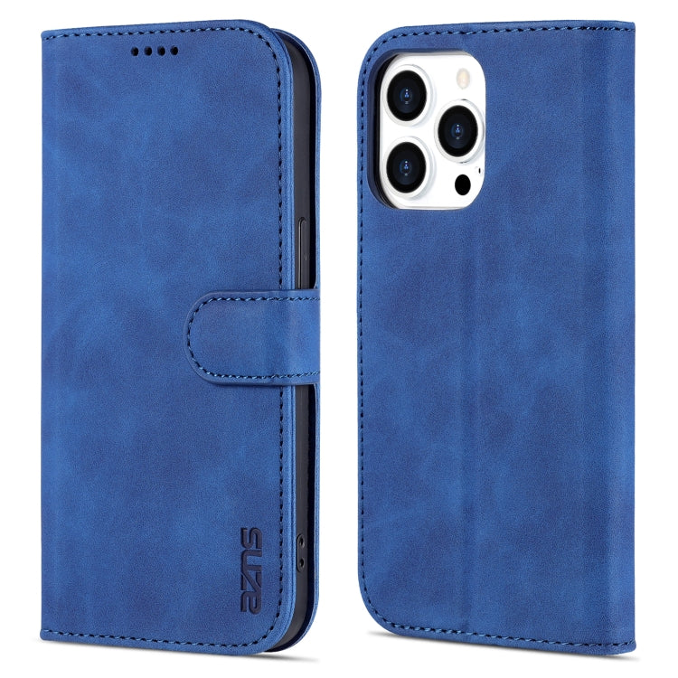 AZNS Skin Feel Calf Texture Funda de cuero con tapa horizontal, For iPhone 14, For iPhone 14 Plus, For iPhone 14 Pro, For iPhone 14 Pro Max