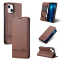 AZNS Funda de cuero con tapa magnética con textura de becerro para teléfono, For iPhone 14, For iPhone 14 Plus, For iPhone 14 Pro, For iPhone 14 Pro Max