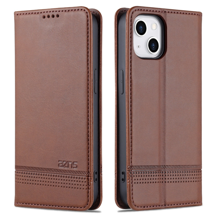AZNS Funda de cuero con tapa magnética con textura de becerro para teléfono, For iPhone 14, For iPhone 14 Plus, For iPhone 14 Pro, For iPhone 14 Pro Max