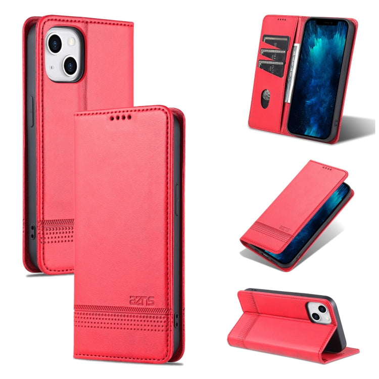 AZNS Funda de cuero con tapa magnética con textura de becerro para teléfono, For iPhone 14, For iPhone 14 Plus, For iPhone 14 Pro, For iPhone 14 Pro Max