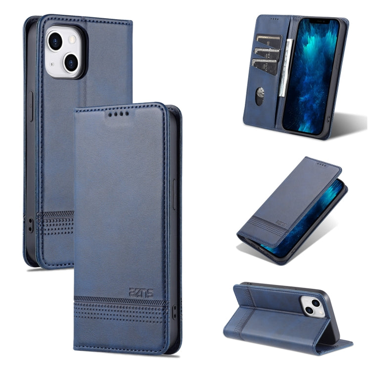 AZNS Funda de cuero con tapa magnética con textura de becerro para teléfono, For iPhone 14, For iPhone 14 Plus, For iPhone 14 Pro, For iPhone 14 Pro Max