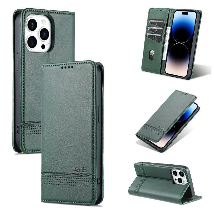 AZNS Funda de cuero con tapa magnética con textura de becerro para teléfono, For iPhone 14, For iPhone 14 Plus, For iPhone 14 Pro, For iPhone 14 Pro Max