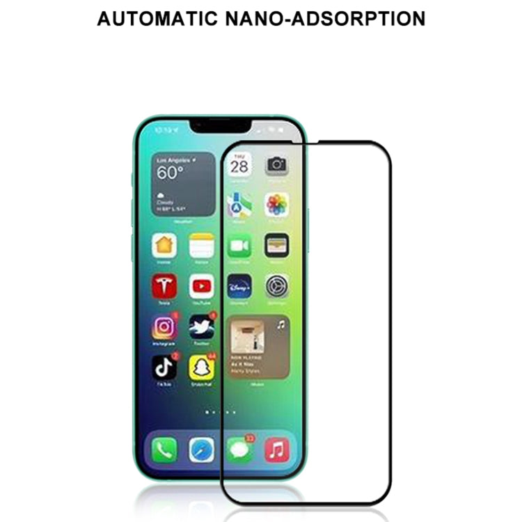 Película de vidrio templado con impresión de seda y pegamento completo mocolo 9H, For iPhone 14, For iPhone 14 Plus, For iPhone 14 Pro, For iPhone 14 Pro Max