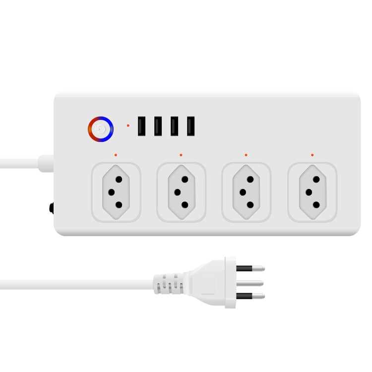 SM-SO301-B 4 hoyos + 4 tiras de alimentación inteligente multiusos USB, enchufe de Brasil, ZigBee 10A, WiFi 10A