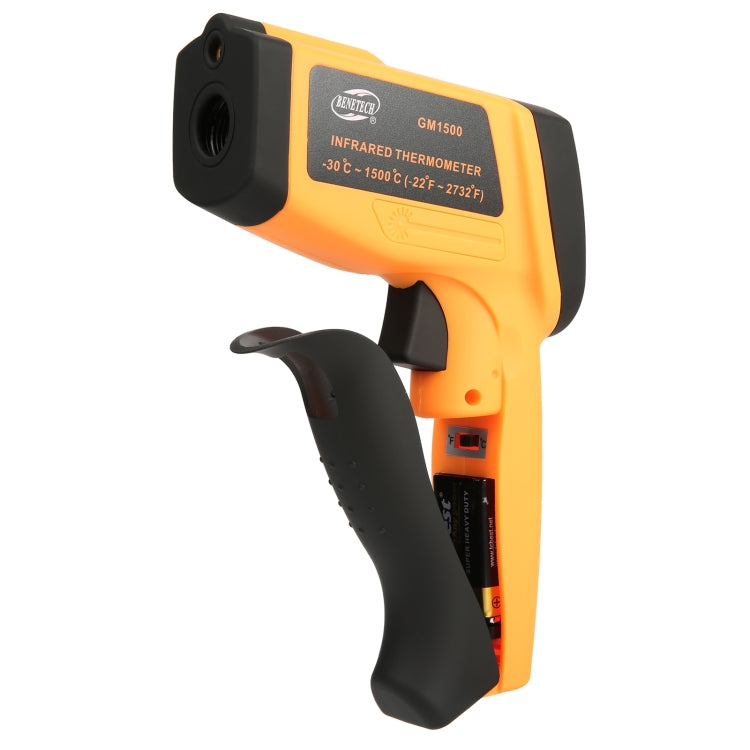 BENETECH GM1500 Termómetro Infrarrojo con Pantalla LCD, Batería No Incluida, GM1500