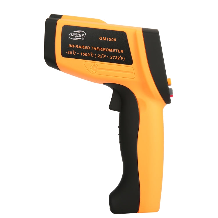 BENETECH GM1500 Termómetro Infrarrojo con Pantalla LCD, Batería No Incluida, GM1500