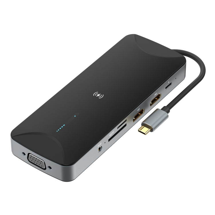 V240 12-en-1 Multifuncional USB-C / Type-C 3.1 Male HUB Docking Station