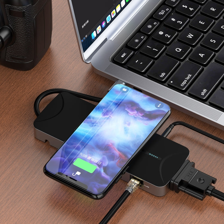 V240 12-en-1 Multifuncional USB-C / Type-C 3.1 Male HUB Docking Station