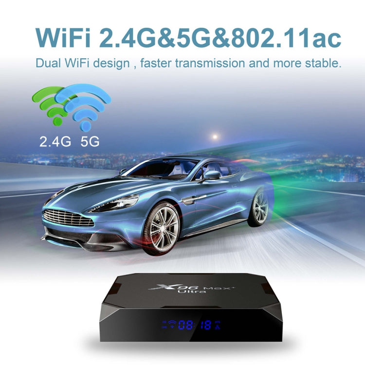 Reproductor multimedia H96 Max+ Ultra 4GB+64GB Amlogic S905X4 8K Smart TV BOX Android 11.0, 4GB+64GB, AU Plug, 4GB+64GB,EU Plug, 4GB+64GB,US Plug, 4GB+64GB,UK Plug