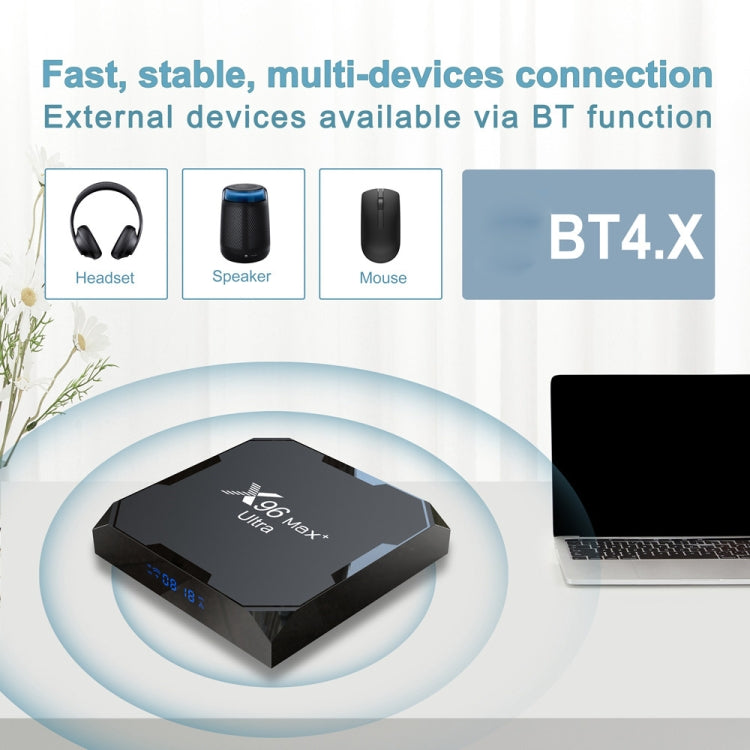 Reproductor multimedia H96 Max+ Ultra 4GB+64GB Amlogic S905X4 8K Smart TV BOX Android 11.0, 4GB+64GB, AU Plug, 4GB+64GB,EU Plug, 4GB+64GB,US Plug, 4GB+64GB,UK Plug