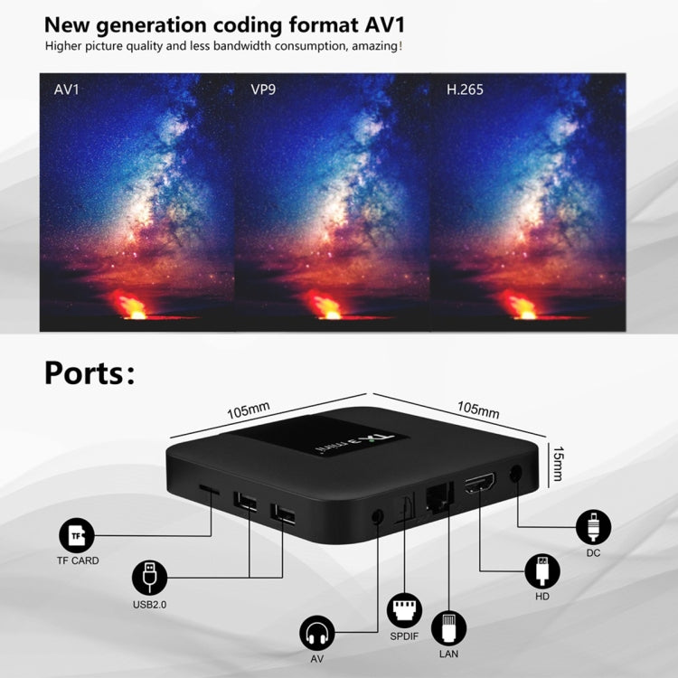 Caja de TV inteligente TX3 mini+ Android 11.0, núcleo cuádruple Amlogic S905W2, TX3 mini+, 2GB+16GB, 2.4GHz WiFi, TX3 mini+, 2GB+16GB, 2.4GHz / 5GHz WiFi, TX3 mini+, 4GB+32GB, 2.4GHz / 5GHz WiFi, TX3 mini+, 4GB+64GB, 2.4GHz / 5GHz WiFi