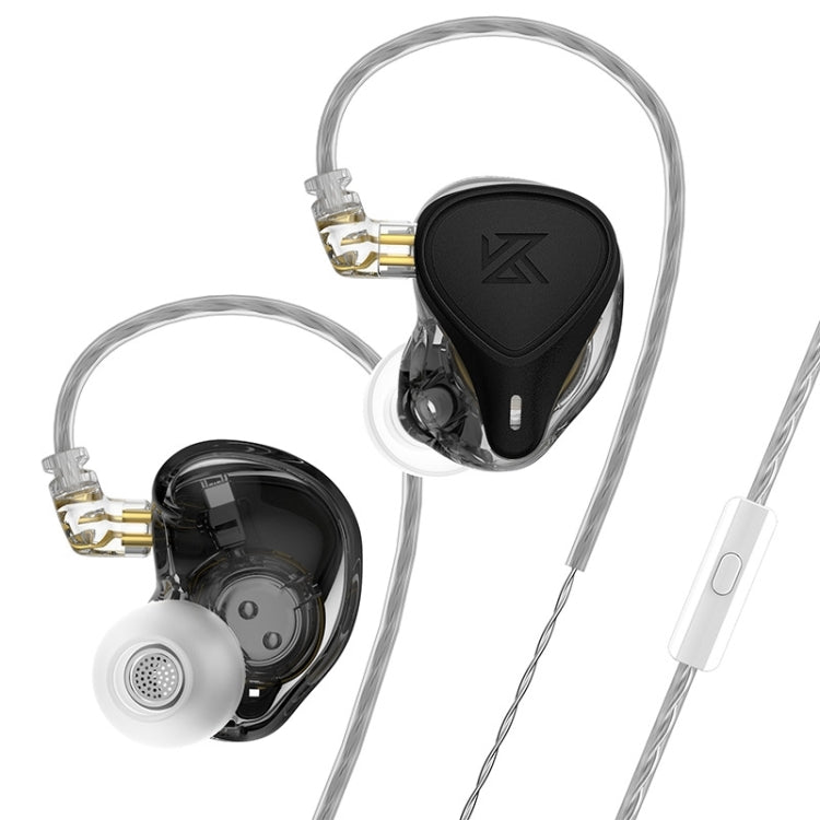 Auriculares internos híbridos de hierro con bobina electrostática KZ-ZEX PRO, With Microphone, Without Microphone