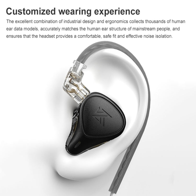 Auriculares internos híbridos de hierro con bobina electrostática KZ-ZEX PRO, With Microphone, Without Microphone