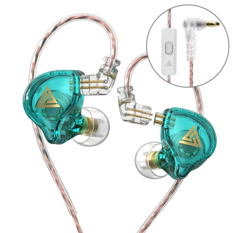 QKZ AK6 PLUS HiFi Bass Cable de audio desmontable Dynamic Heavy Bass Auricular con cable, with Mic, without Mic