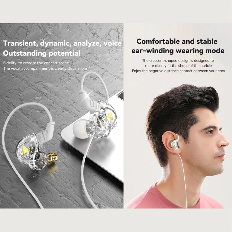 QKZ DMX Sports In-ear HIFI Auricular de control con cable de 3,5 mm con micrófono