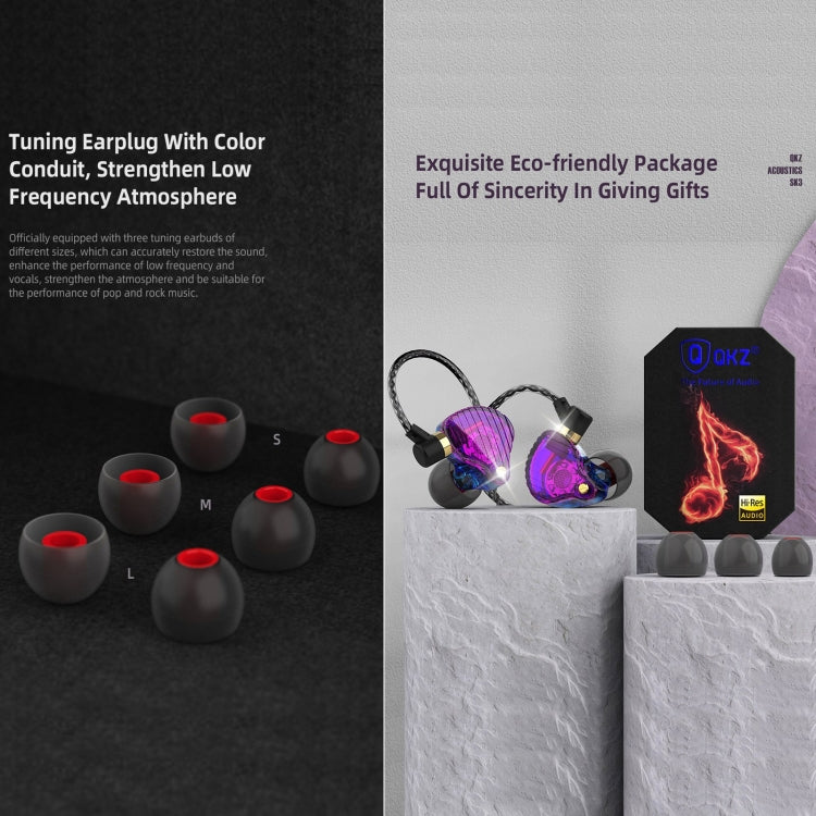 QKZ SK3 3.5mm Sports In-ear con cable HIFI Bass Stereo Sound Auricular con micrófono