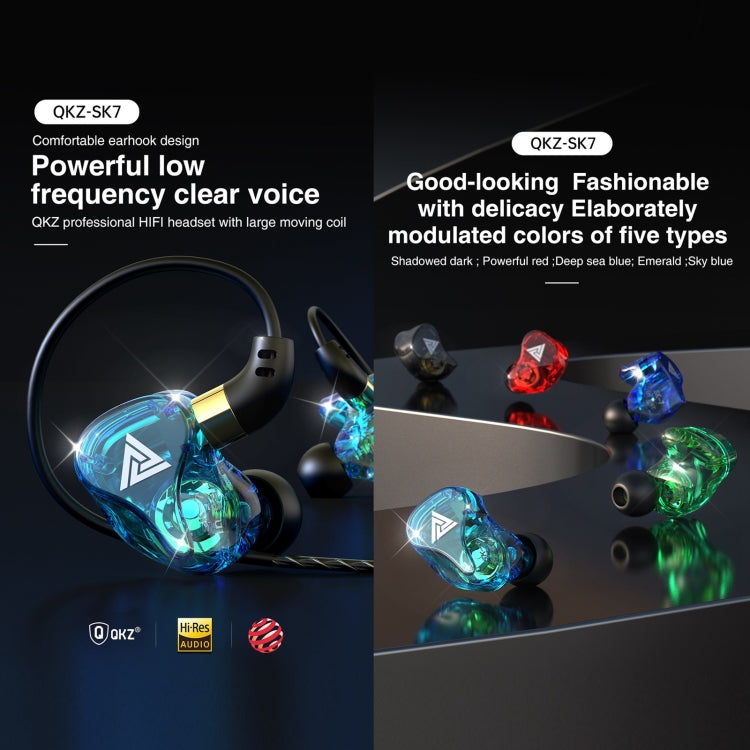 QKZ SK7 3.5mm Sports In-ear Copper Driver Auricular estéreo HIFI con cable y micrófono