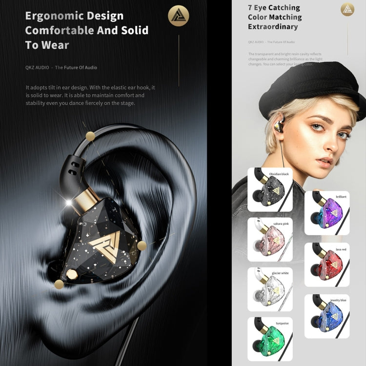 QKZ SK8 3.5mm Sports In-ear Dynamic HIFI Monitor Auricular con micrófono