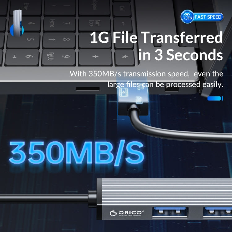 ORICO AH-A12F USB 3.0x1 + USB 2.0x2 + Adaptador de tarjeta TF a HUB USB 3.0, AH-A12F