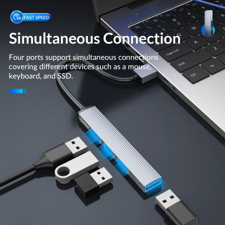 ORICO AH-A12F USB 3.0x1 + USB 2.0x2 + Adaptador de tarjeta TF a HUB USB 3.0, AH-A12F