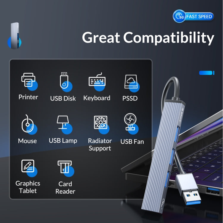 ORICO AH-A12F USB 3.0x1 + USB 2.0x2 + Adaptador de tarjeta TF a HUB USB 3.0, AH-A12F