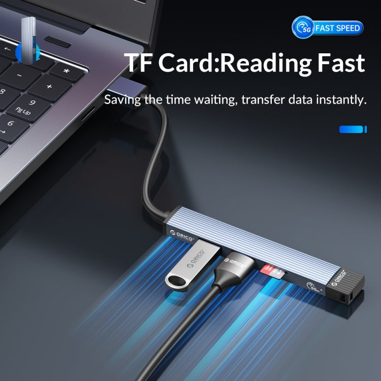 ORICO AH-A12F USB 3.0x1 + USB 2.0x2 + Adaptador de tarjeta TF a HUB USB 3.0, AH-A12F