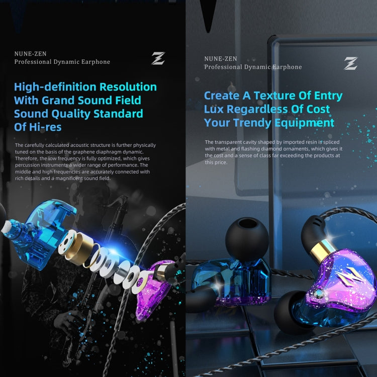 QKZ ZEN In-ear Subwoofer Música controlada por cable Running Sports Auricular con micrófono