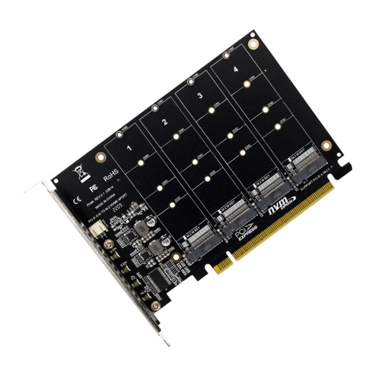 Tarjeta de matriz de 4 discos PH44 NVME Tarjeta de matriz dividida de señal PCI-E