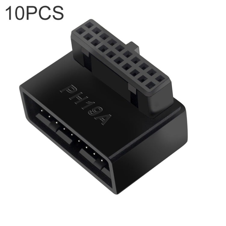 10 PCS 3.0 19P 20P Adaptador de extensión macho a hembra de placa base de 90 grados, modelo:, PH19A, PH19B