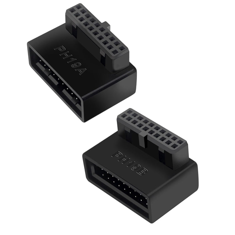 10 PCS 3.0 19P 20P Adaptador de extensión macho a hembra de placa base de 90 grados, modelo:, PH19A, PH19B