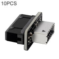 10 PCS 73S Placa base USB 3.0 19P/20P a adaptador de grado tipo E90, 10pcs
