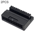 Adaptador de enchufe de alimentación de 90 grados ATX de 2 piezas de 24 pines