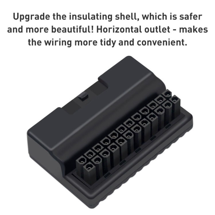 Adaptador de enchufe de alimentación de 90 grados ATX de 2 piezas de 24 pines