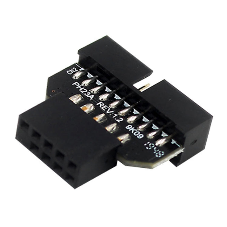 10 PCS Placa base USB 2.0 9Pin a USB 3.0 19Pin Adaptador de conector enchufable, PH23A, PH23B