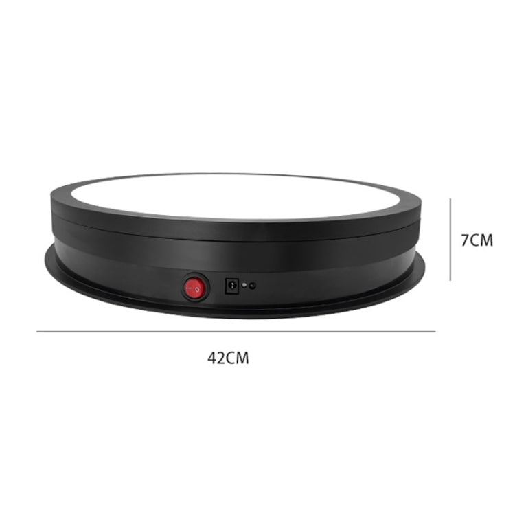 Placa giratoria giratoria eléctrica con soporte de exhibición de luz LED de 42 cm, 42cm LED Light, US Plug, 42cm LED Light, EU Plug, 42cm LED Light, UK Plug, 42cm LED Light, AU Plug