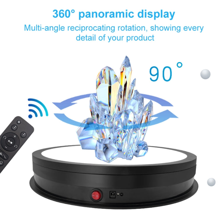 Placa giratoria giratoria eléctrica con soporte de exhibición de luz LED de 42 cm, 42cm LED Light, US Plug, 42cm LED Light, EU Plug, 42cm LED Light, UK Plug, 42cm LED Light, AU Plug