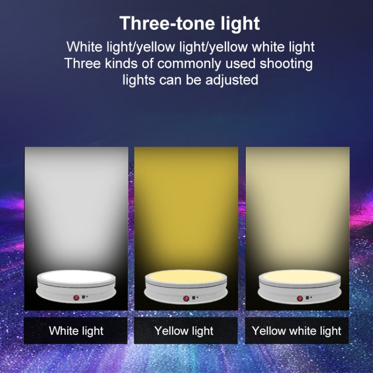 Placa giratoria giratoria eléctrica con soporte de exhibición de luz LED de 42 cm, 42cm LED Light, US Plug, 42cm LED Light, EU Plug, 42cm LED Light, UK Plug, 42cm LED Light, AU Plug