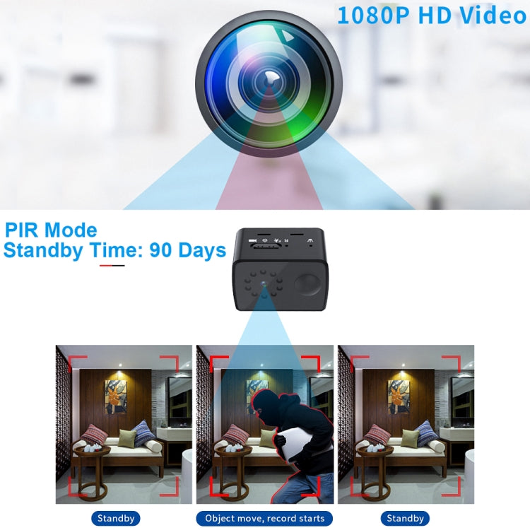 WD20 Mini 1080P HD Videocámara Visión Nocturna PIR Movimiento Acción Micro Cámara, MD20