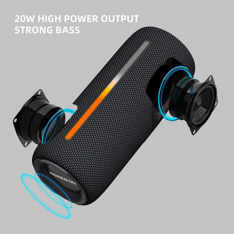HOPESTAR P37 Altavoz Bluetooth inalámbrico impermeable con luz RGB portátil para exteriores