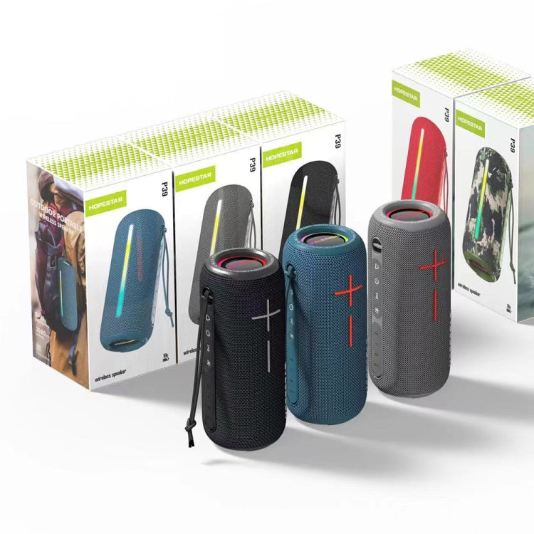 HOPESTAR P39 Altavoz Bluetooth inalámbrico con luz RGB impermeable para exteriores