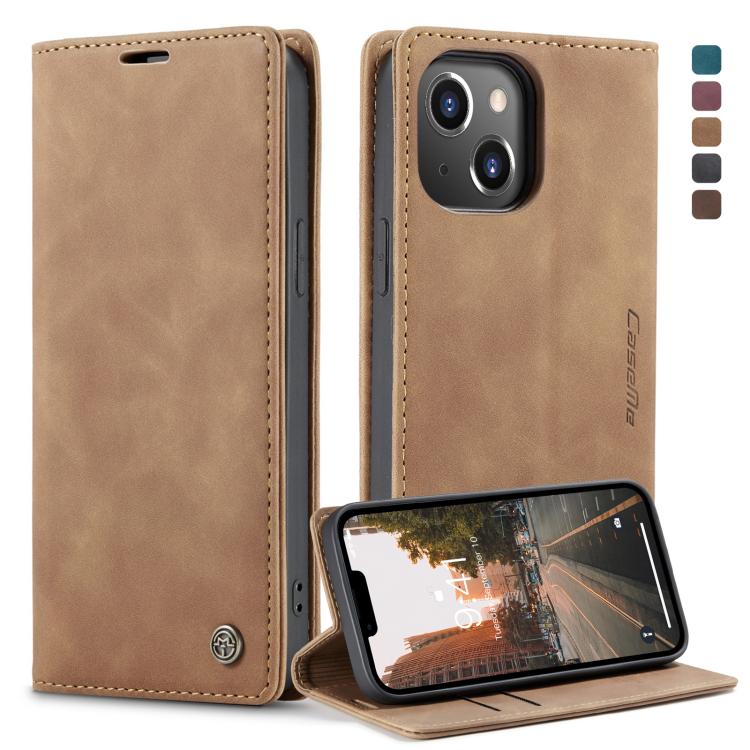 CaseMe-013 Estuche para teléfono de cuero esmerilado retro multifuncional, For iPhone 14, For iPhone 14 Plus, For iPhone 14 Pro, For iPhone 14 Pro Max