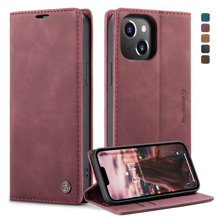CaseMe-013 Estuche para teléfono de cuero esmerilado retro multifuncional, For iPhone 14, For iPhone 14 Plus, For iPhone 14 Pro, For iPhone 14 Pro Max