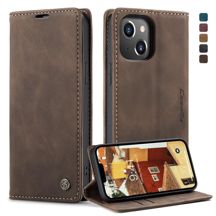 CaseMe-013 Estuche para teléfono de cuero esmerilado retro multifuncional, For iPhone 14, For iPhone 14 Plus, For iPhone 14 Pro, For iPhone 14 Pro Max