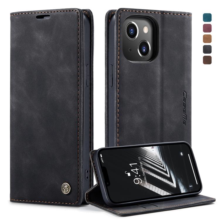 CaseMe-013 Estuche para teléfono de cuero esmerilado retro multifuncional, For iPhone 14, For iPhone 14 Plus, For iPhone 14 Pro, For iPhone 14 Pro Max